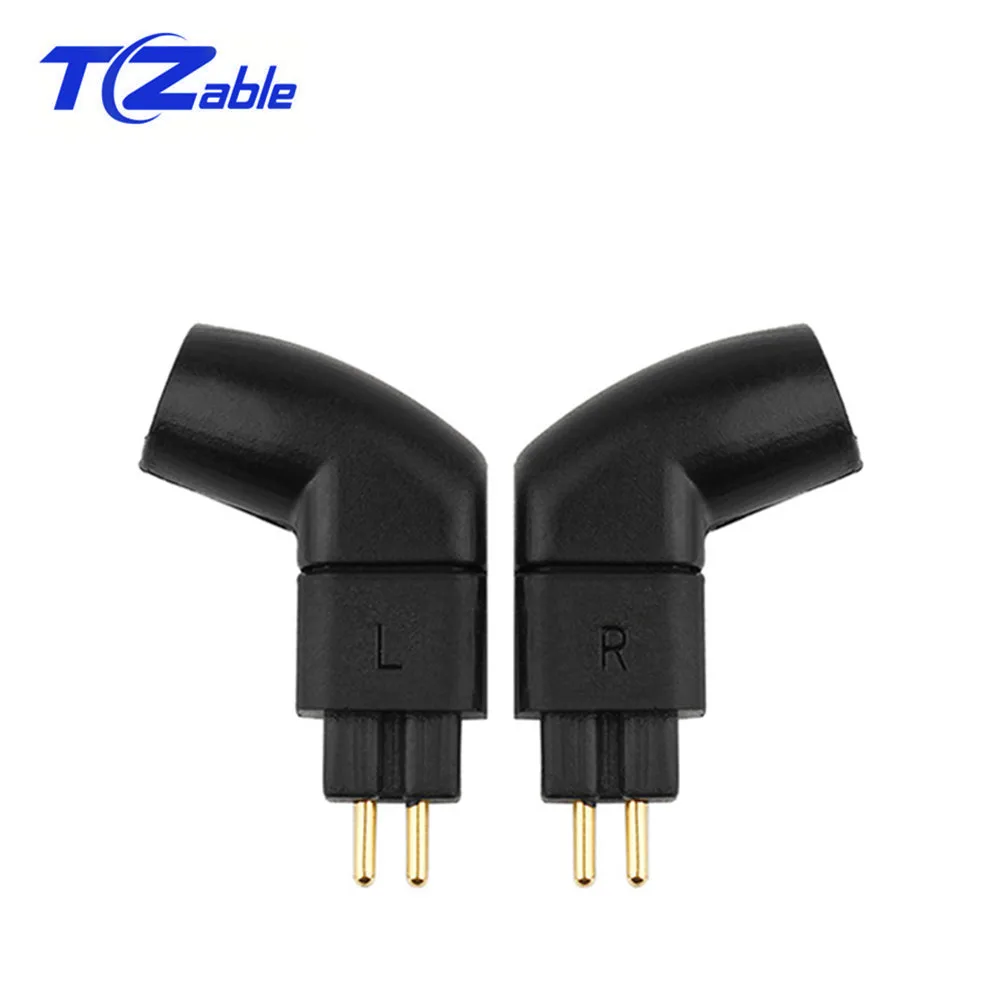 Black 1 pair Hifi 0,78 мм наушники контактный разъем 90 градусов для UE11 ES3 W4R UE18 um3xrc DIY наушников Обновление разъем припоя провода разъем аудио разъем - Цвет: Black 1 pair