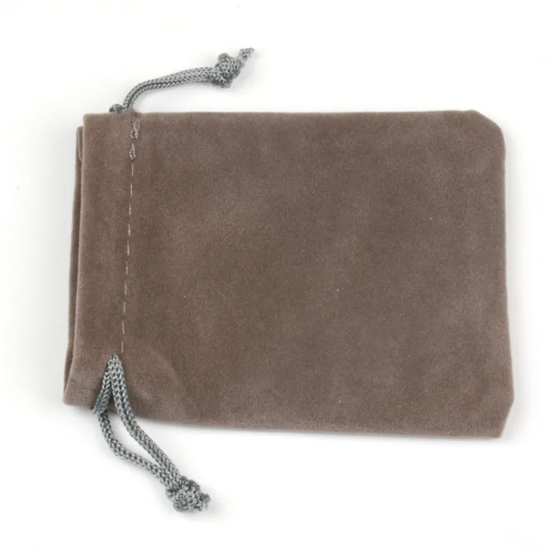 Сумки для украшений из серого бархата с завязками LANWAYLUCKY размером 7х9 см для свадеб, Рождества и вечеринок, материал - ткань, 50 штук в упаковке.