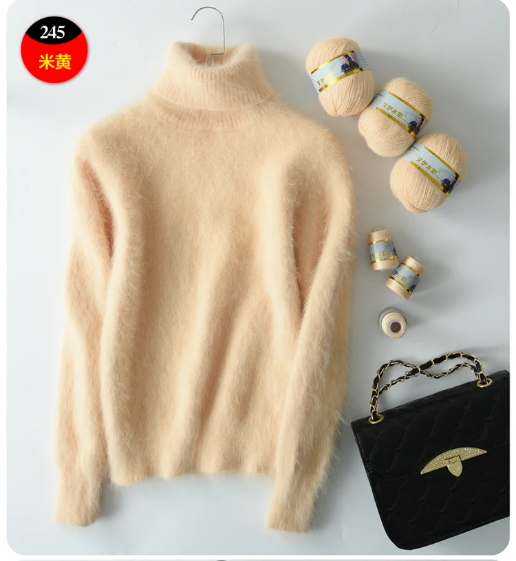 Long Plush Mink Cashmere Yarn Yarn for Knitting Warm Delicate Fluffy Yarn for Hand Sweater Cardigan Hats Soft Yarn for Women Men