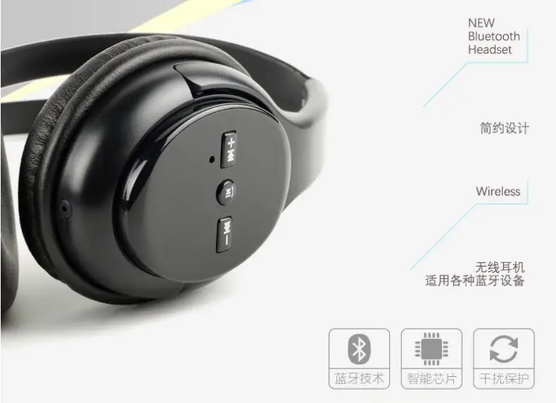 SikkiS беспроводные bluetooth-наушники с микрофоном, дистанционный шумоизоляция, стерео бас-звук WS-3310
