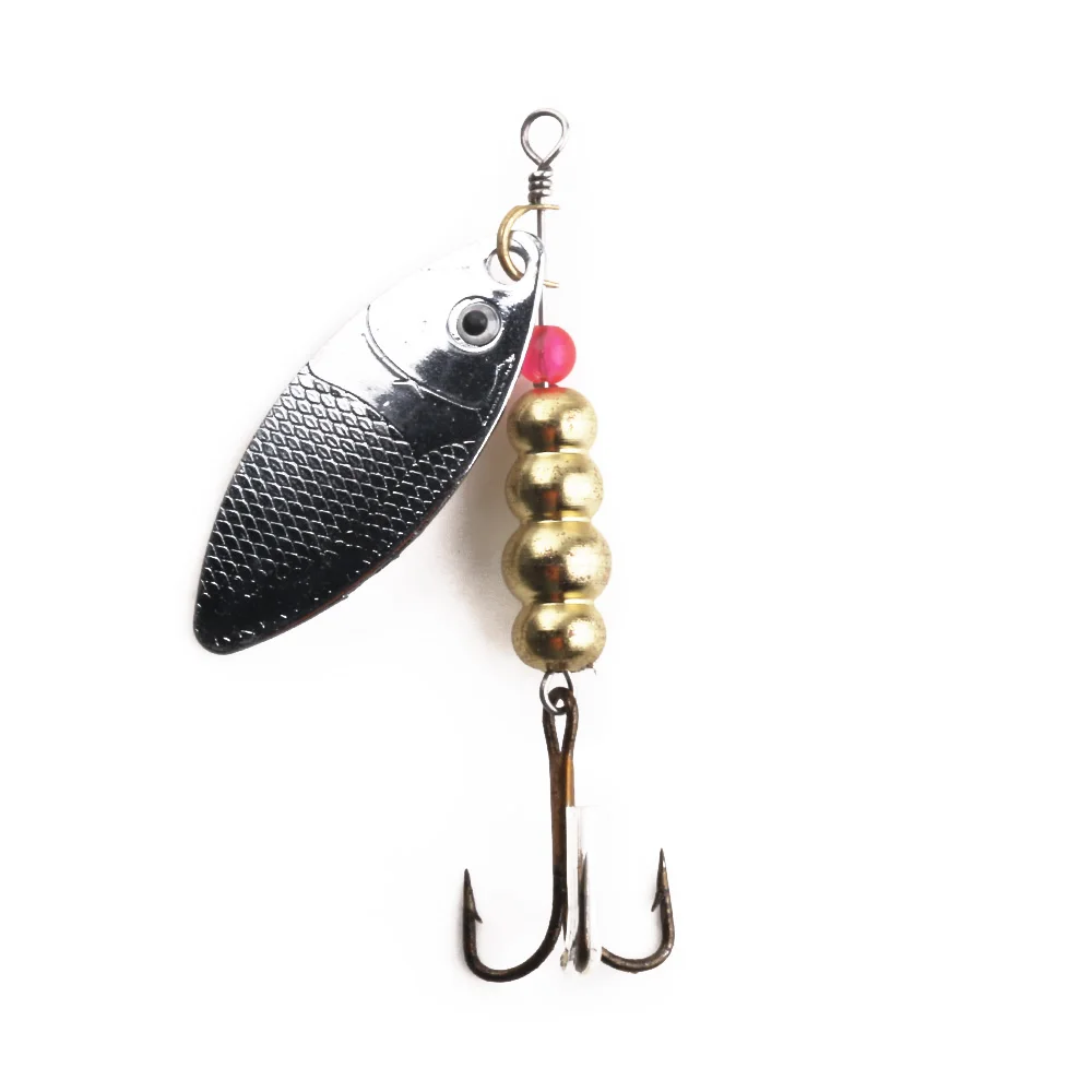 HENGJIA 5PCS Mixed Sequins Rotating Bait 5 Style Spinner Artificial Hard Pesca Fishing Tackle on - Искусственная наживка для рыбалки HENGJIA из 5 штук, смешанная с блестками, вращающаяся, в 5 стилях, на твёрдом основании.