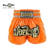 youth and children girls and boys fluory muay thai shorts embroidered patch kick boxing shorts fashion color pink for combat