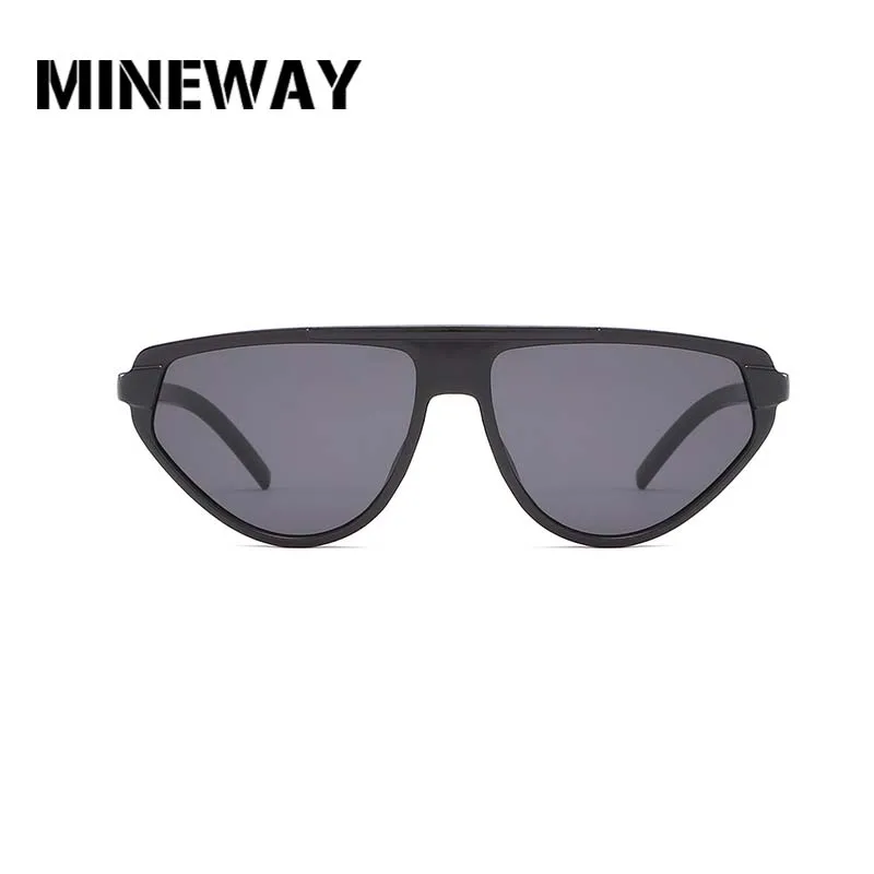 Мужские Разноцветные солнцезащитные очки MINEWAY черные с зеркальным покрытием UV400