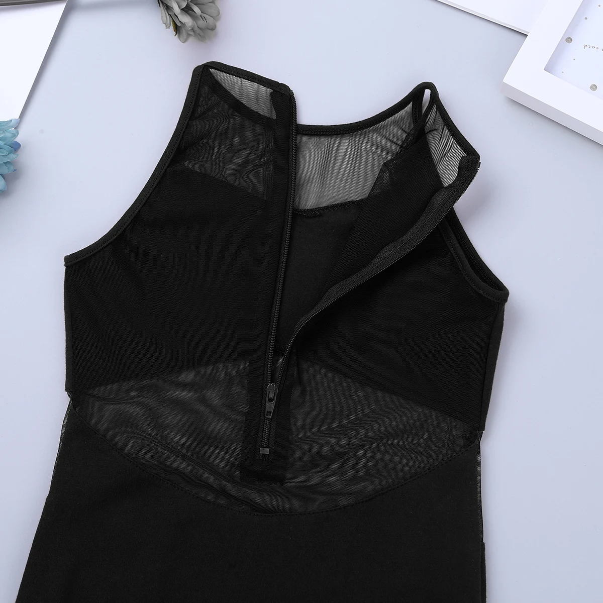iEFiEL Kids Girls Dance Dress Gymnastics Leotard Ballet Costume Sleeveless Mesh Back Zipper Closure Leotards for Ballerina | Детская