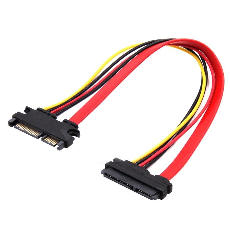 22Pin SATA Кабель Штекерный к женскому 7 + 15 Pin Serial ATA Data Power Combo Удлинительный кабель