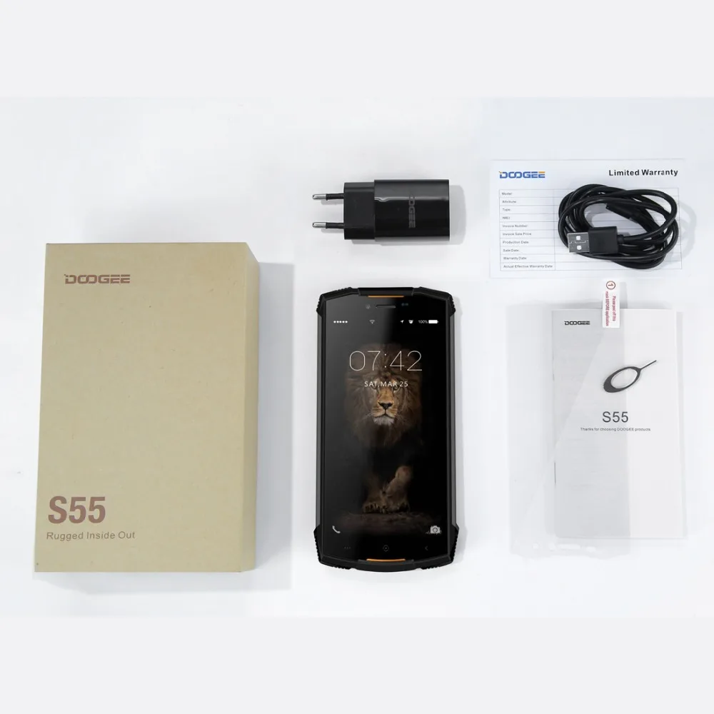 DOOGEE S55 смартфон с 5 дюймовым дисплеем восьмиядерным процессором ОЗУ 4 Гб ПЗУ 64 ГБ