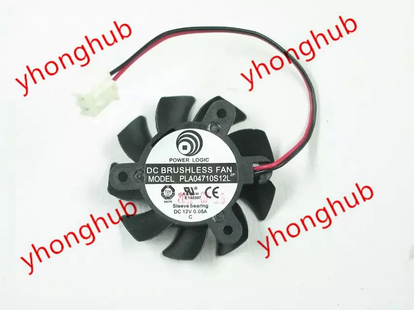 2-проводной серверный охлаждающий вентилятор Power Logic PLA04710S12L DC 12 В 0.05A