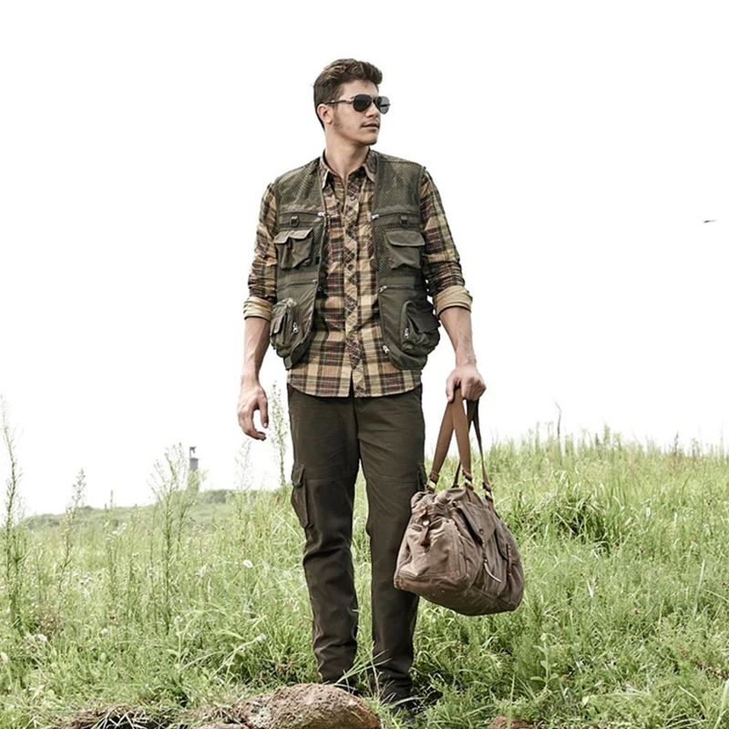 

Quick-Drying Mesh Tactical Ultralight Fishing Outdoor Beathable Men Strong High Quality Multi-pockets Professional Sports Vest