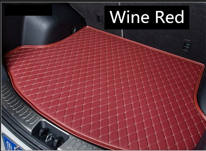 

Car Cargo Liner Trunk Mats For Peugeot 5008 2017.2018 Auto Boot Mat High Quality New Embroidery Leather Free shipping