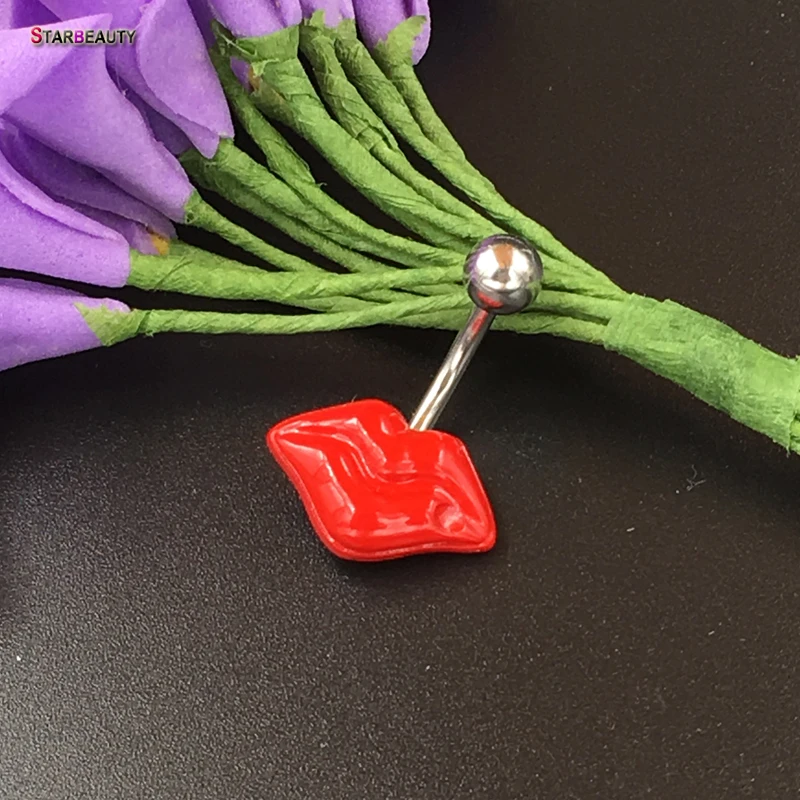 Кольцо для пирсинга живота из хирургической стали и акрила 14 г 1 шт.|piercing ring|belly button