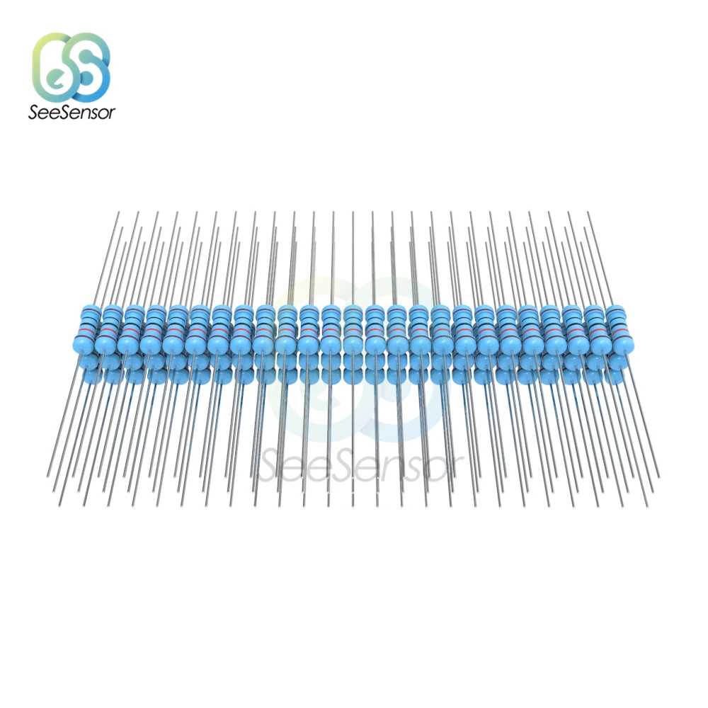 

100pcs 2W 1R~1M 1% Metal Film Resistor 100R 220R 330R 1K 1.2K 2.2K 4.7K 10K 22K 47K 100K 100 220 330 2K2 4K7 ohm Resistance
