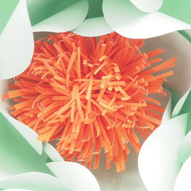 1 Piece 20CM Cardstock Customized Giant Paper Flower For Wedding Backdrops Windows Display Kids' Room Deco Mix Green Orange | Дом и сад