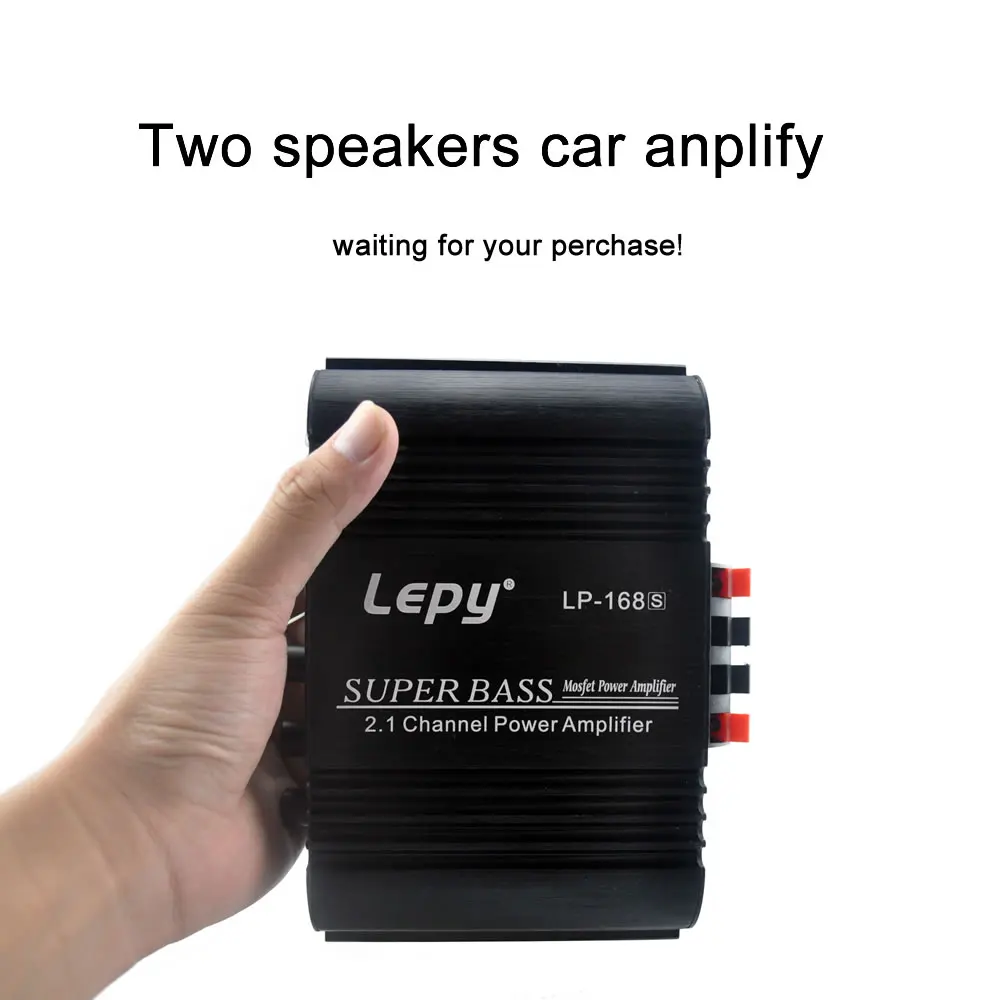 Lepy LP-168S Авто аудио усилитель для автомобиля 12V 2 1 канал бас Выход Hi-Fi стерео звук с