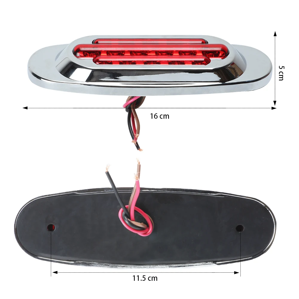 

1 Pair 16 LED Car Side Marker Lights Red Yellow White Clearance Lamp for 12V 24V Truck Trailer Lorry