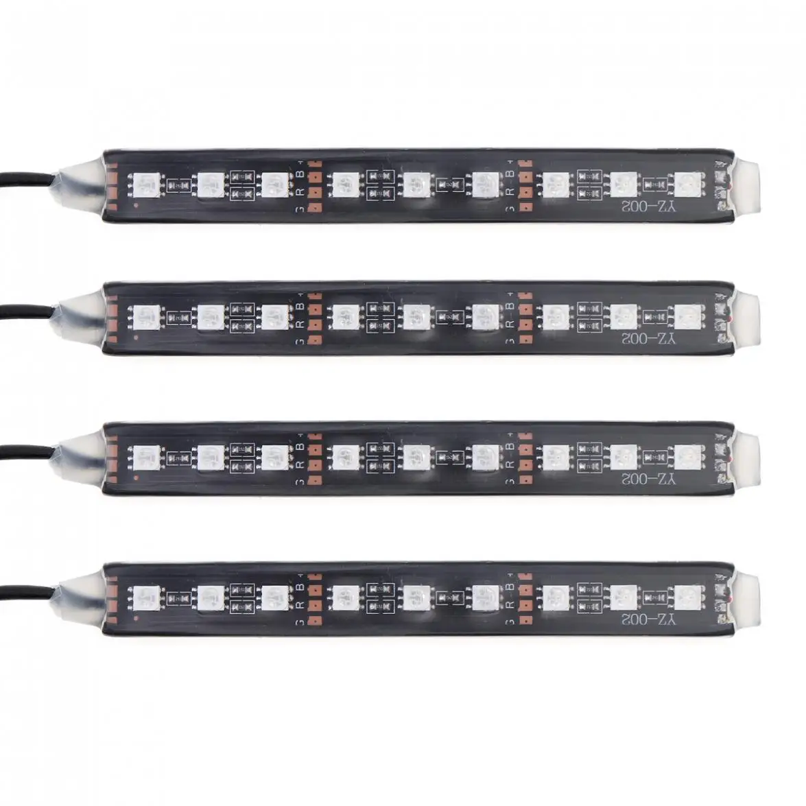 12 В 4 шт. автомобильный RGB светодиодный DRL светильник 5050SMD Bluetooth Android IOS Телефон управление Авто Интерьер Атмосфера лампы комплект