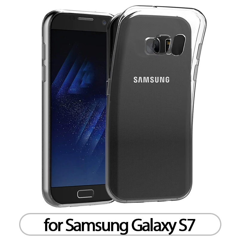 for Galaxy S7 Чехол для samsung Galaxy S10 S10E S9 S8 S7 TPU Силиконовый прочный чистый мягкий чехол для samsung S10 Lite 5G S9 Plus Edge задняя крышка - Цвет: for Galaxy S7