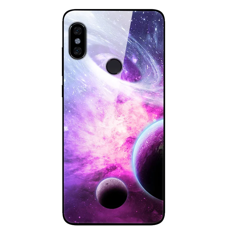 Для Xiaomi Redmi Note 6 Pro Чехол из закаленного стекла с изображением планеты космос, стеклянный чехол для задней панели для Xiaomi Redmi Note 6 Pro Note6 Pro