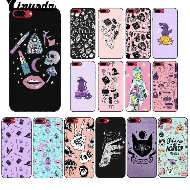 Yinuoda Girly пастельных ведьмы типа сделай сам красивый чехол для телефона Apple iPhone 8 7 6