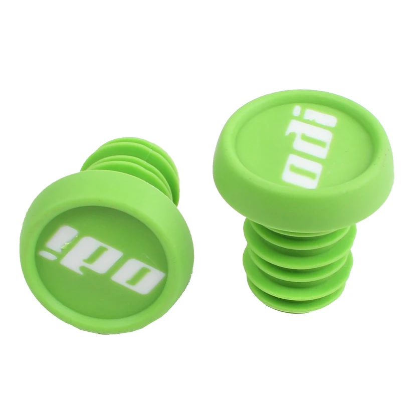 green ODI MTB велосипеда раздвижные шаг Ручка баланса Plug BMX DH FR горный велосипед складной руль крючок с торцевым стопором головка заглушки цвет - Цвет: green