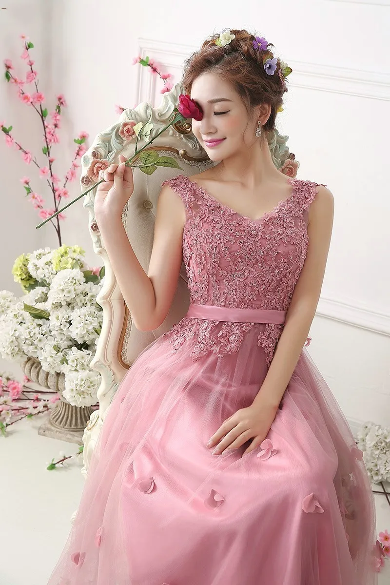 Robe de soriee высокое качество 2017 длинные платья невесты v-образным вырезом тюль
