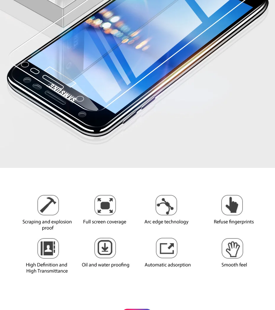 3-1 шт Защитное стекло для samsung Galaxy A7 A8 Plus закаленное стекло для samsung A5 A3 A7 J7 J5 защита экрана