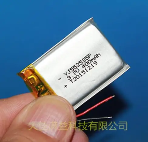 3 7 В литиевая 552535 552535P 400 мАч с защитной платой используется для bluetooth MP3 MP4 батарея |