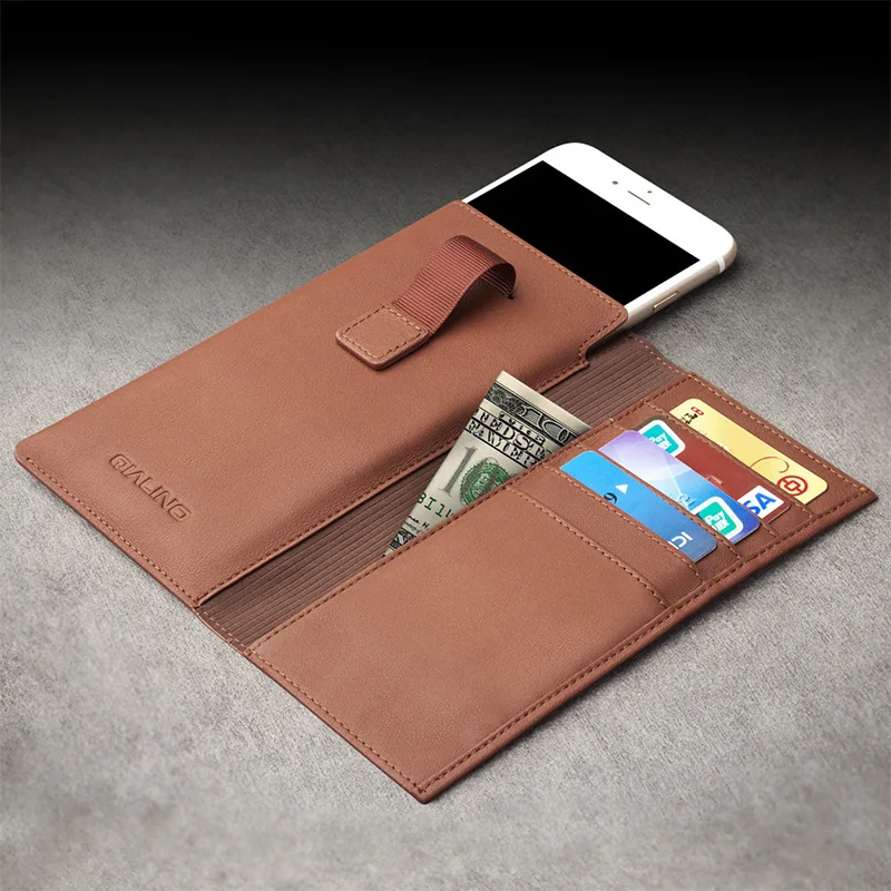 QIALINO Новый чехол для iphone 6 6s 4 7 чехол-бумажник чехлы plus 5 5-дюймовый кожаный с