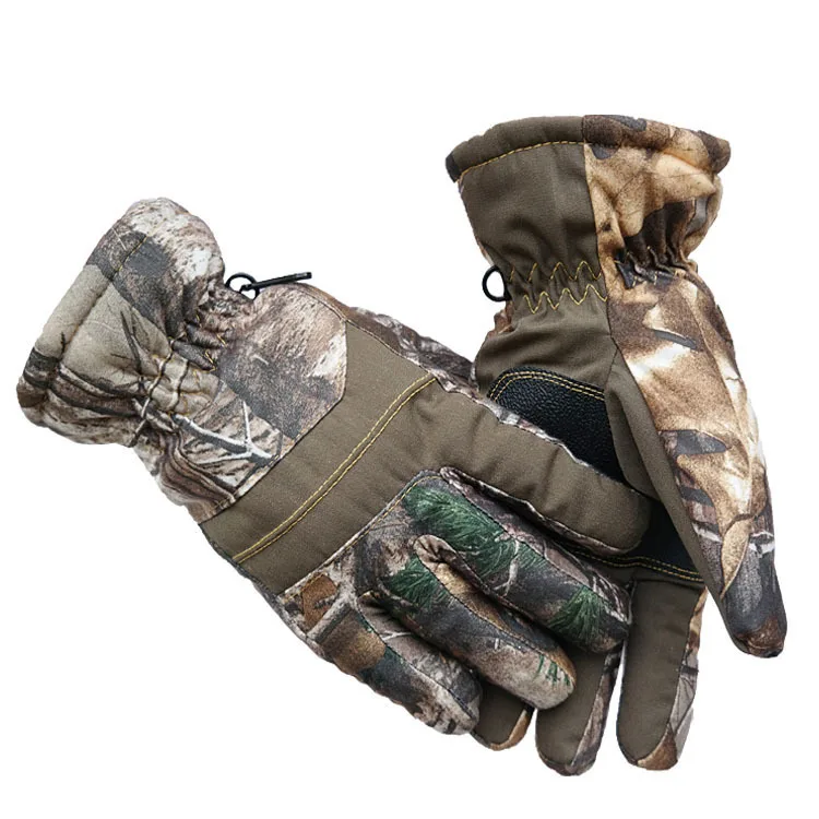 

Winter Outdoors Bionics Leaf Camouflage Waterproof Windproof Cold-proof Gloves Men Women Climbing Camping Warm Skiing Mittens