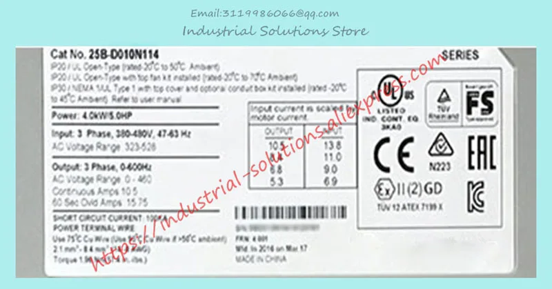 

New 25B-D010N114 25B-DO10N114 Industrial Control Frequency Converter