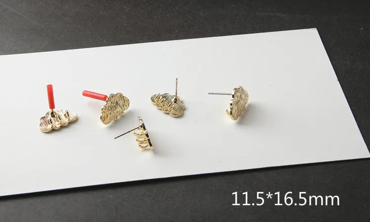 Позолоченное Облако серьги-гвоздики аксессуары сплав Diy материал ручной работы