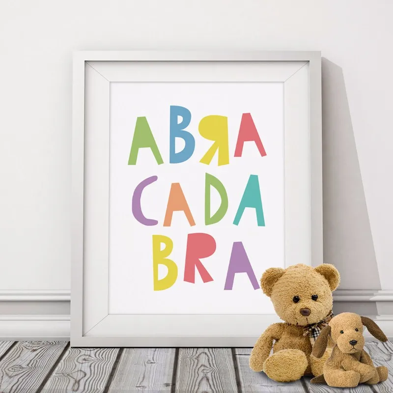 Abracadabra Детские постеры картины маслом искусство на стену Картина холсте декор