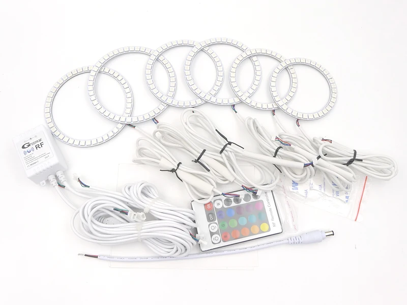 Для Alfa Romeo 159 2005-2011 отличный РЧ Bluetooth контроллер многоцветной ультра яркий RGB светодиодный ангельские глазки Halo Кольцо Комплект