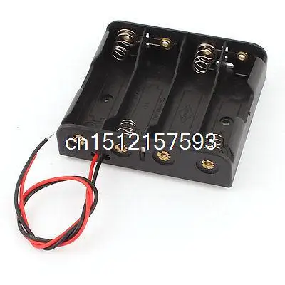 

Black Plastic Wires Lead Holder Storage Case for 4 x 1.5V AA Battery
