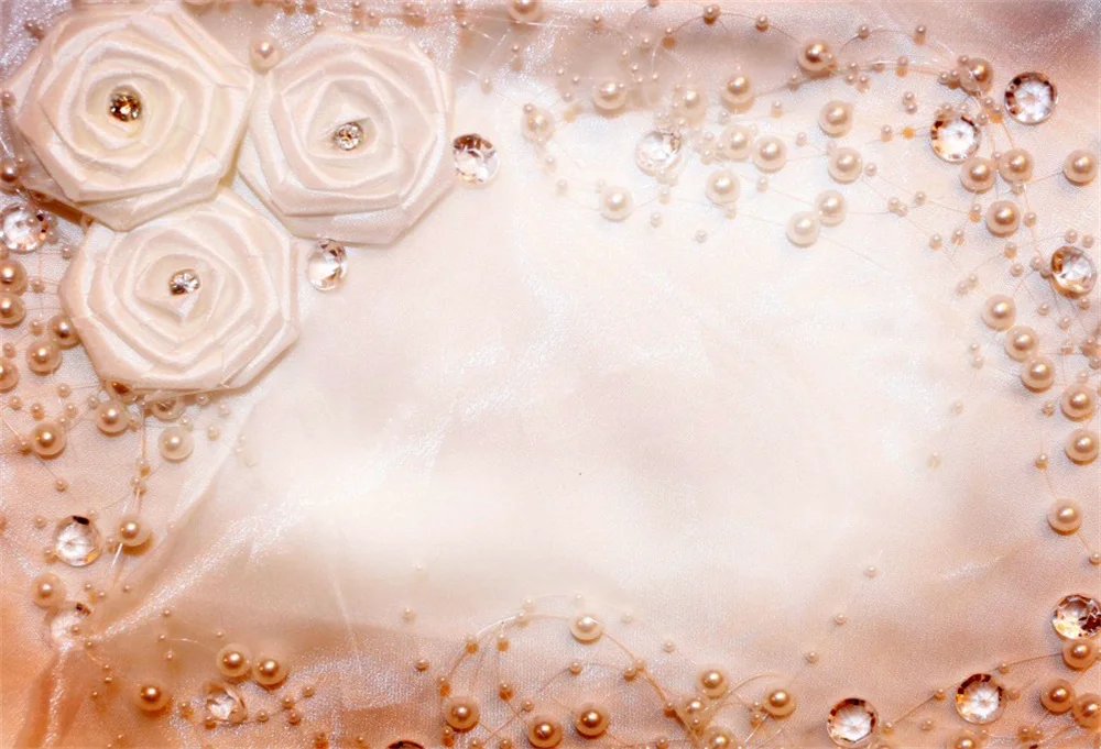 

Laeacco Yarn Flowers Diamond Pearl Photographic Backgrounds Baby Children Portrait Scenic Photography Backdrops For Photo Studio