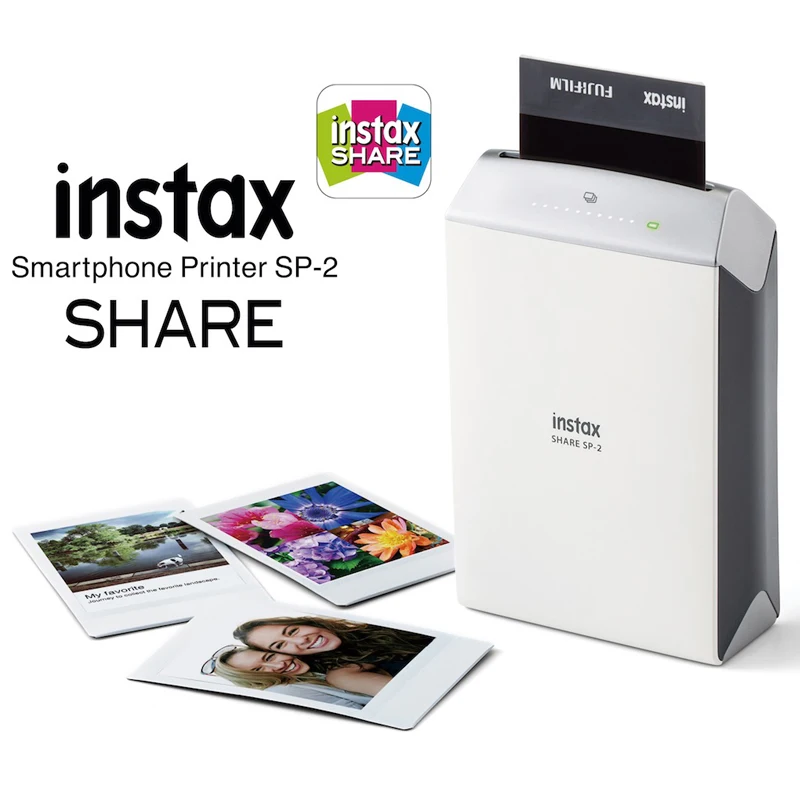 Fujifilm Instax Share SP 2 принтер для смартфонов Золотое серебро + Fuji мини белая простая 100
