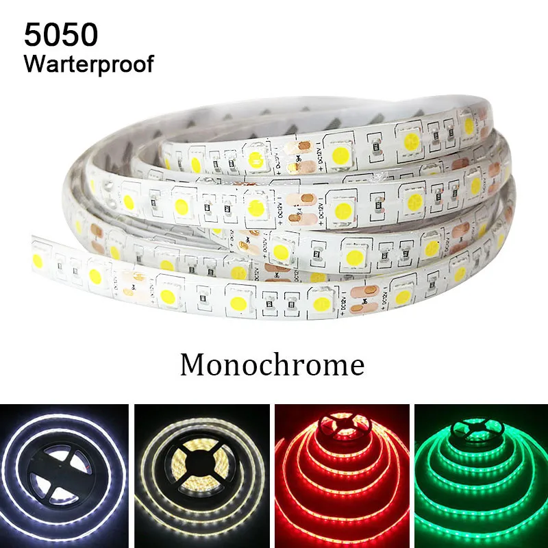 5 м DC 12 В Светодиодная лента 5050 RGB лампа 60 светодиодов/м гибкая неоновая Лента
