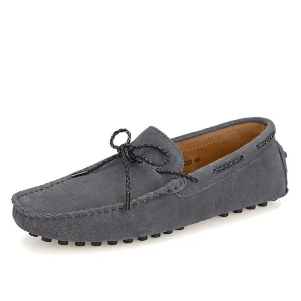 Dark Grey Gommino/мужские мокасины; сезон весна-осень; модные однотонные Лоферы для взрослых; мужские мокасины для вождения; европейские размеры 38-44 - Цвет: Dark Grey