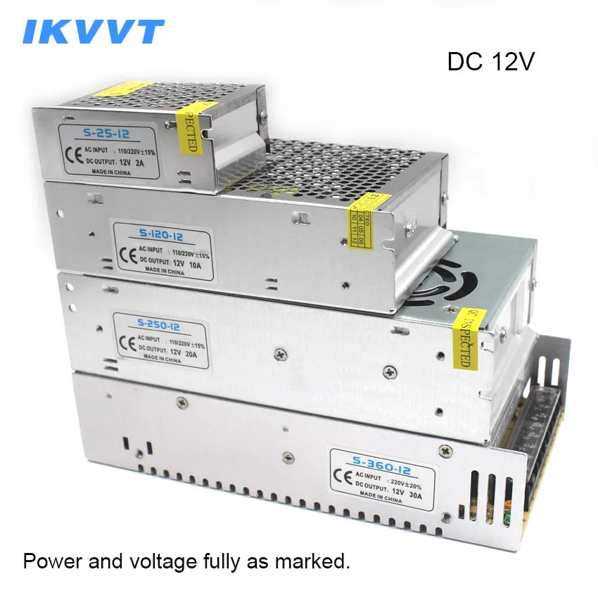 IKVVT источник питания светодиодный драйвер трансформатор DC 12 В 2A 3A 5A 6.5A 8.5A 10A