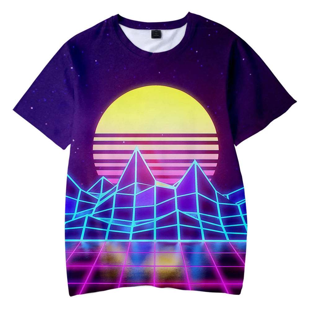 Детская одежда с 3D принтом Vaporwave футболка для косплея лето 2019 | Мужская