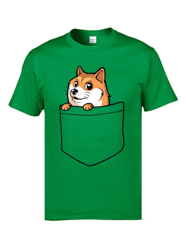 Карманные Doge Dog Kawaii футболки Eskimo Welsh Corgi Terrier смешные милые высшего качества Модный