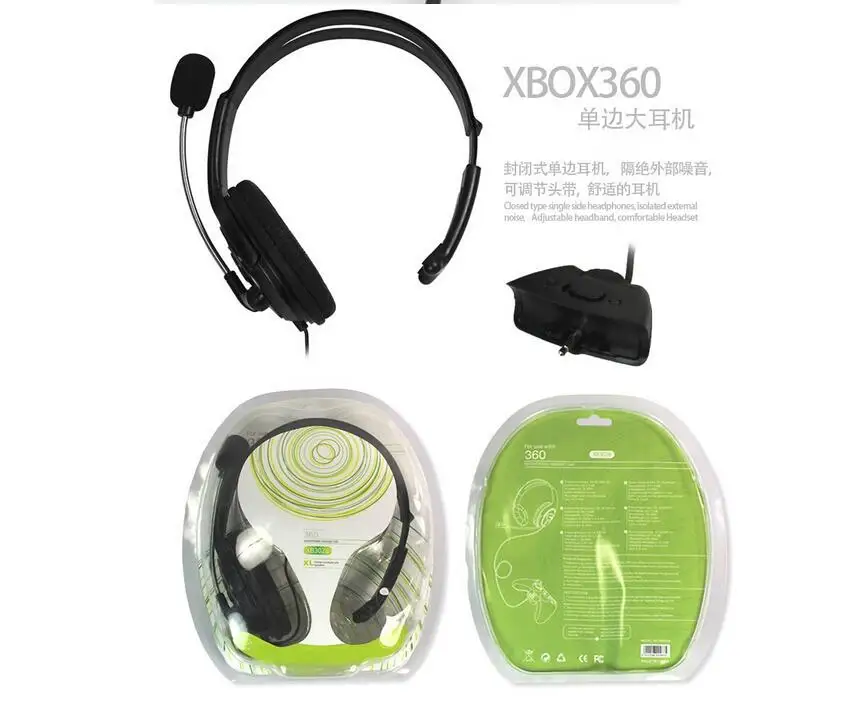 Игровые аксессуары с односторонней гарнитурой наушники микрофоном для XBOX 360
