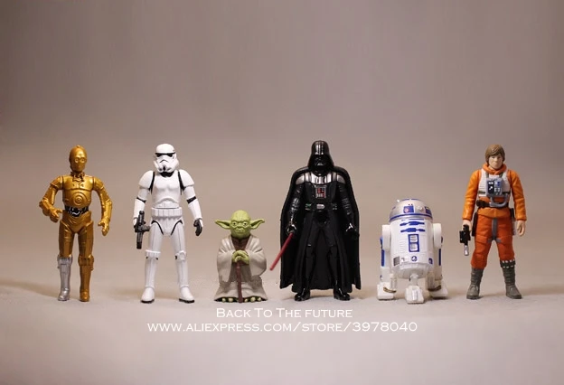 Disney Star Wars 6 шт./компл. 5-8 см металлическая версия Q фигурка коллекция украшений