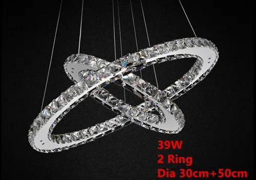 

Modern Chandelier Hot Sale Diamond Ring Led K9 Crystal Chandelier LED Light Pendant Lamp Circles FOR Dining room or living room