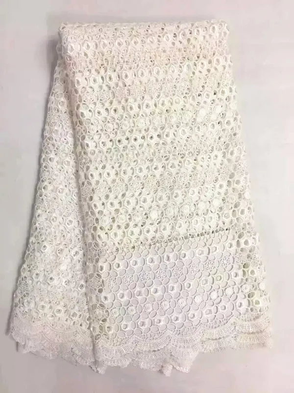 

5 Yards/pc Hot sale red flower design african water soluble lace fabric french guipure lace for party clothes RW4-2