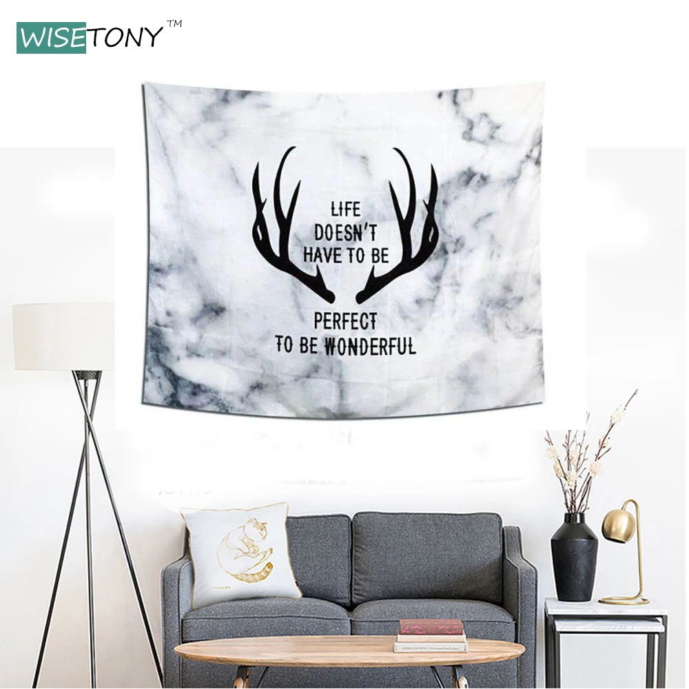 WISETONY олень гобелен пляжные Полотенца Arazzo индийской Home Decor тентуре панно Мандала