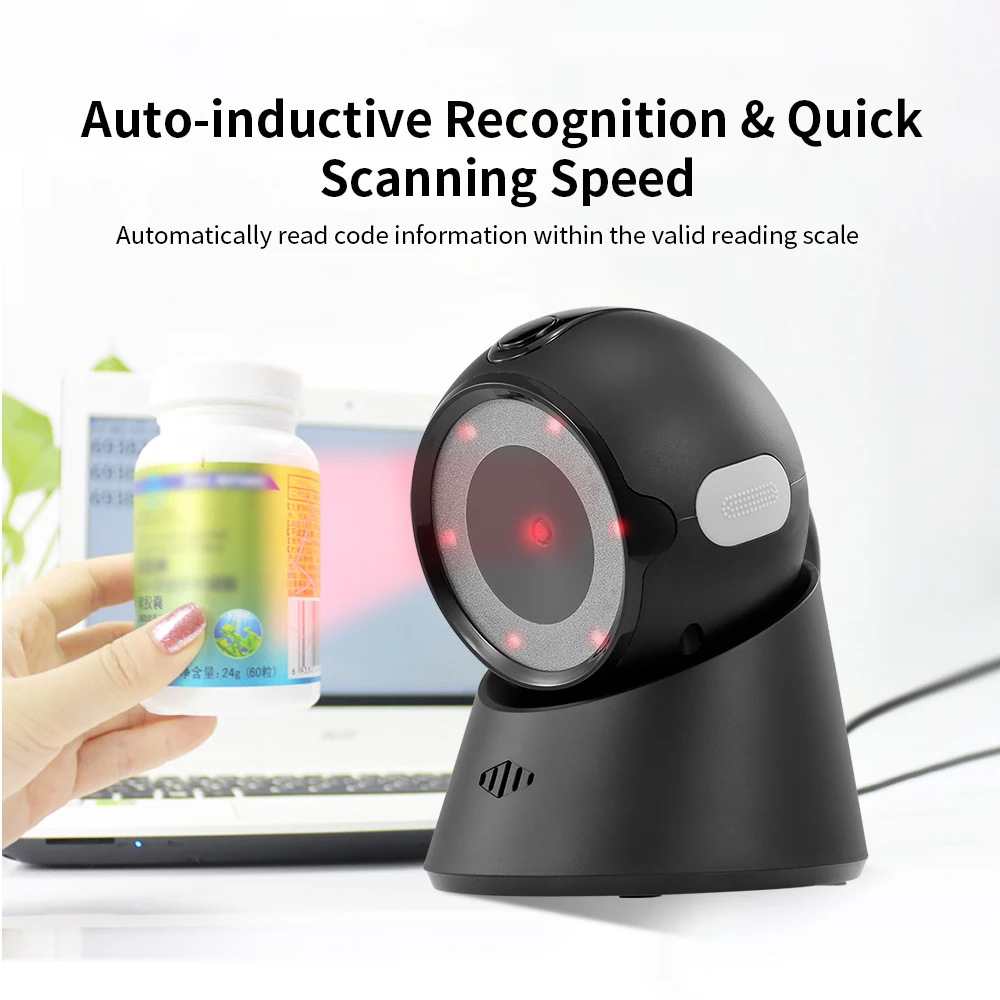 Проводной сканер штрих кода USB Универсальное сканирование Hands free qr код 1D и 2D