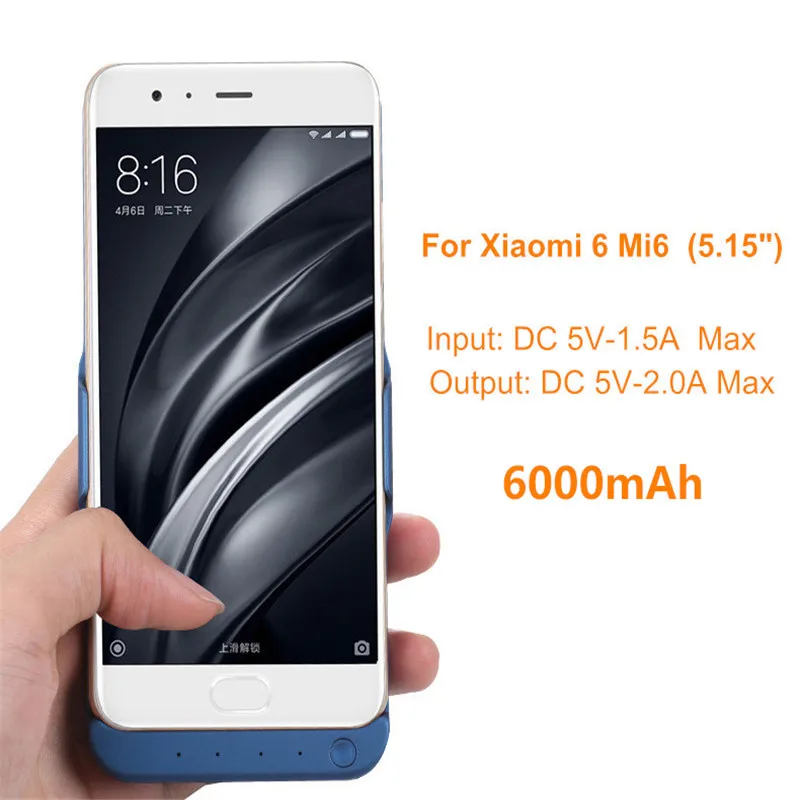 Чехол для аккумулятора XLOT 6000 мАч Xiaomi mi 6 внешний портативный запасной аккумулятор