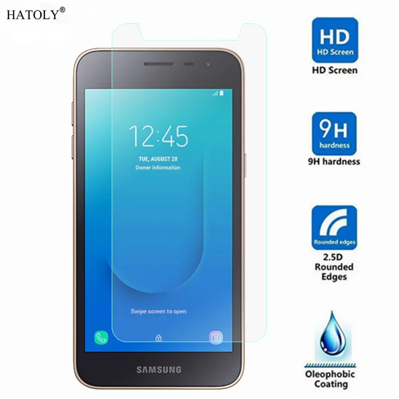 2 шт стекло для Samsung Galaxy J2 Core закаленное защита экрана Защитная стеклянная