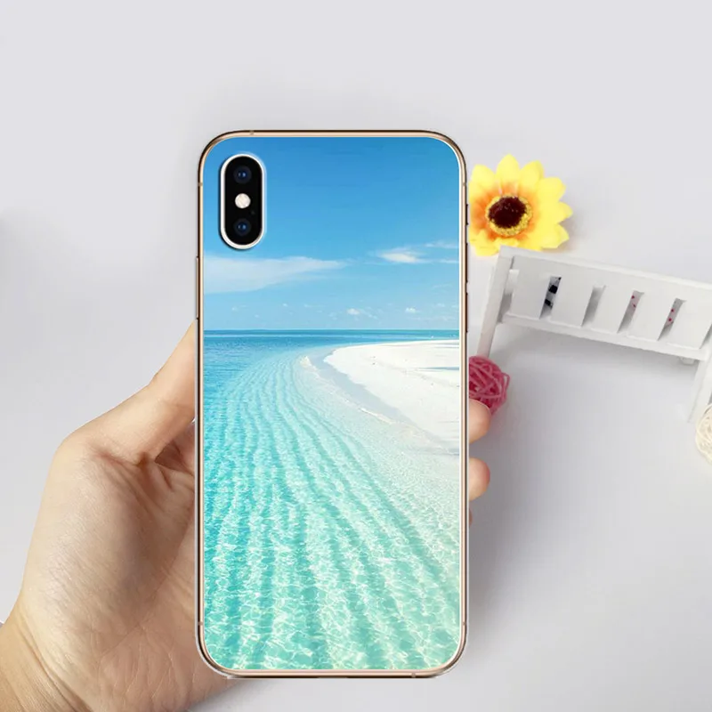 Летние пляжные Чехлы для iPhone 7X6 6s 8 Plus XR XS MAX Coque 5 5S SE Landscape Capinha Sea Cover |
