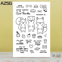 cute squirrel transparent silicone stamp for diy scrapbookingphoto album decorative card making clear stamps supplies